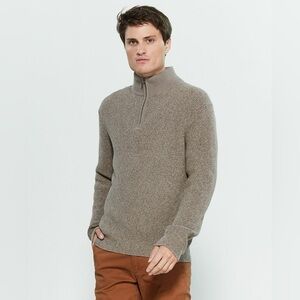 ZACHARY PRELL Filmore Rib Knit Stretchy LS Zip-Up Sweater Size XL